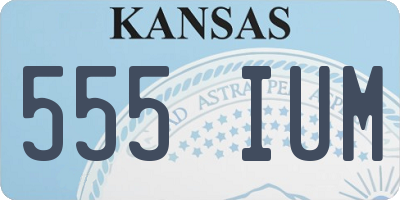 KS license plate 555IUM