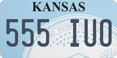 KS license plate 555IUO