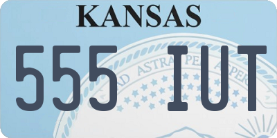 KS license plate 555IUT