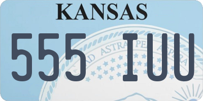 KS license plate 555IUU