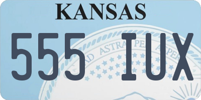KS license plate 555IUX