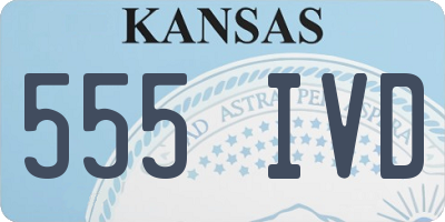 KS license plate 555IVD