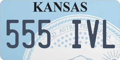 KS license plate 555IVL
