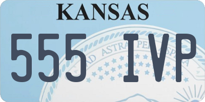 KS license plate 555IVP