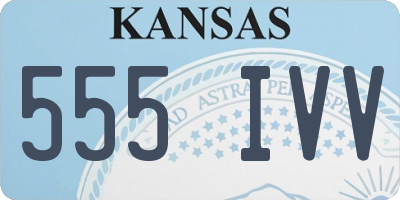 KS license plate 555IVV