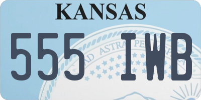 KS license plate 555IWB