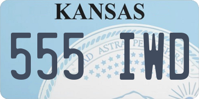 KS license plate 555IWD
