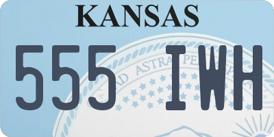 KS license plate 555IWH
