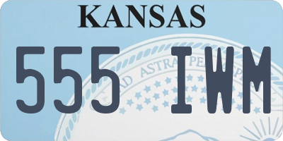 KS license plate 555IWM