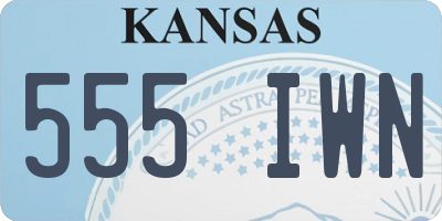 KS license plate 555IWN
