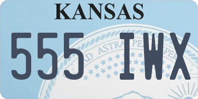 KS license plate 555IWX