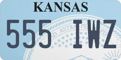 KS license plate 555IWZ