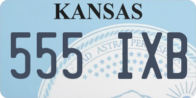 KS license plate 555IXB
