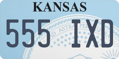KS license plate 555IXD