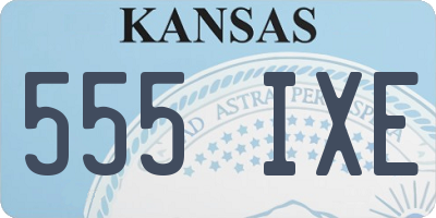 KS license plate 555IXE