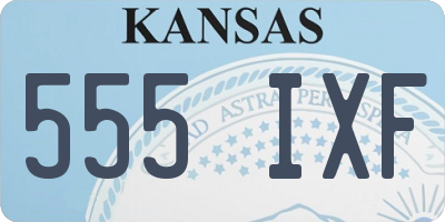 KS license plate 555IXF