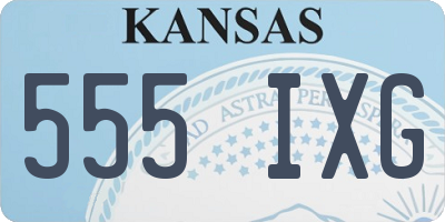 KS license plate 555IXG