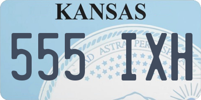 KS license plate 555IXH