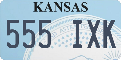 KS license plate 555IXK