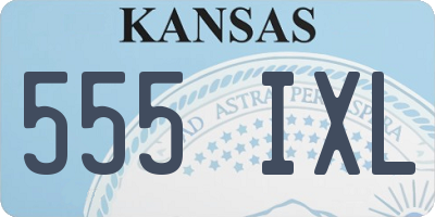 KS license plate 555IXL