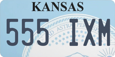 KS license plate 555IXM