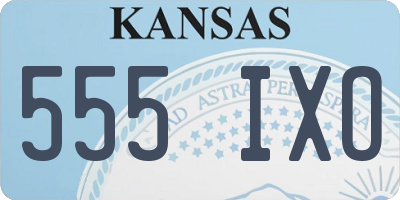 KS license plate 555IXO