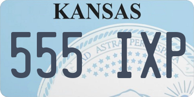 KS license plate 555IXP