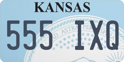 KS license plate 555IXQ