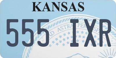 KS license plate 555IXR