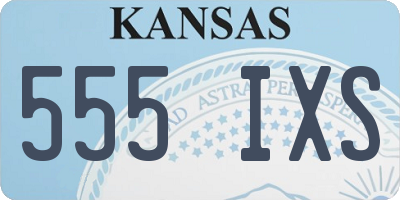 KS license plate 555IXS