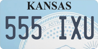 KS license plate 555IXU