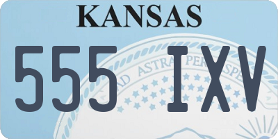 KS license plate 555IXV