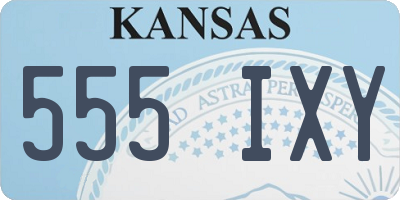 KS license plate 555IXY