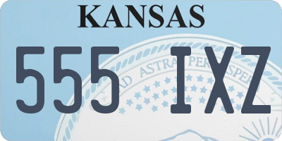 KS license plate 555IXZ