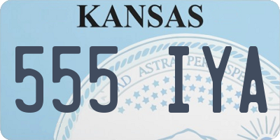 KS license plate 555IYA