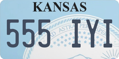 KS license plate 555IYI