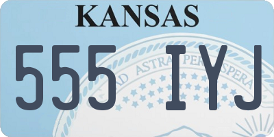 KS license plate 555IYJ