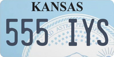 KS license plate 555IYS