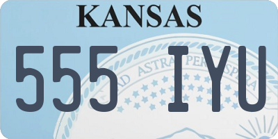 KS license plate 555IYU
