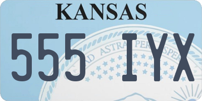 KS license plate 555IYX