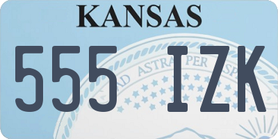 KS license plate 555IZK
