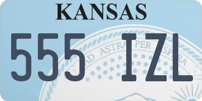 KS license plate 555IZL