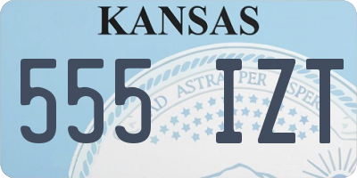 KS license plate 555IZT