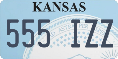 KS license plate 555IZZ