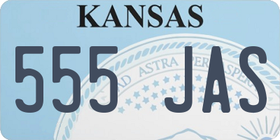 KS license plate 555JAS