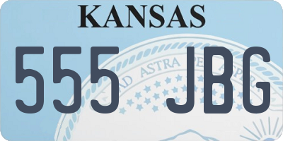 KS license plate 555JBG