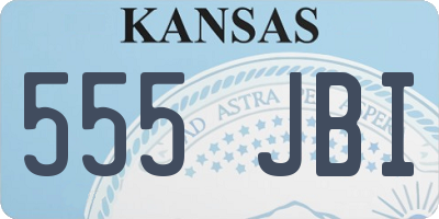 KS license plate 555JBI
