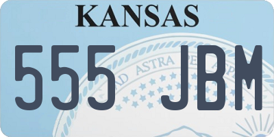 KS license plate 555JBM