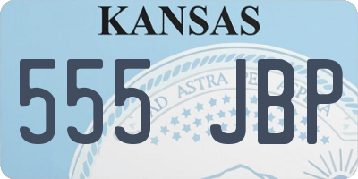 KS license plate 555JBP