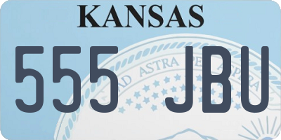 KS license plate 555JBU